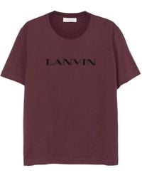Lanvin - Camiseta Con Logo Bordado - Lyst