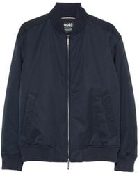 BOSS - X Aston Martin Zip-Up Ribbed-Trim Jacket - Lyst