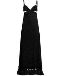 Etro - Jacquard Long Dress With Lace - Lyst