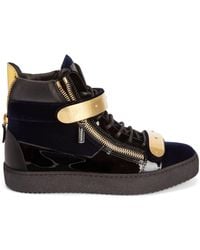 Giuseppe Zanotti - Coby Panelled Leather Sneakers - Lyst