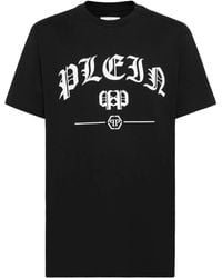 Philipp Plein - Logo-Print Cotton T-Shirt - Lyst