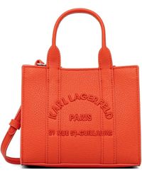 KARL LAGERFELD - Embossed-Logio Tote Bag - Lyst