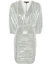 Maje - Sequinned Ruched Minidress - Lyst