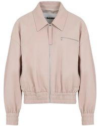 Jil Sander - Zip-Up Bomber Jacket - Lyst