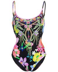 Camilla - Floral-print Crystal-embellished Swimsuit - Lyst