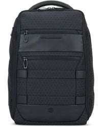 Piquadro - Sac À Dos Zippé À Empiècements - Lyst
