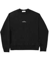 Stone Island - Sweat Oversize En Polaire De Coton Biologique À Col Rond - Lyst