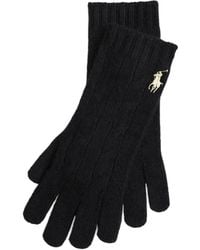 Polo Ralph Lauren - Cable-Knit Wool And Cashmere Gloves Accessories - Lyst