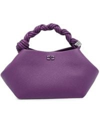 Ganni - Small Bou Braided-Handle Tote Bag - Lyst