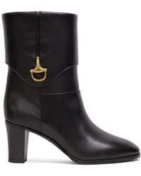 Gucci - Miranda Leather Ankle Boots - Lyst