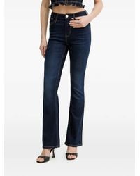 Guess - Jean À Patch Logo - Lyst