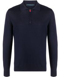 Kiton - Half-zip Wool Polo Shirt - Lyst