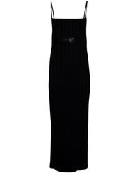 Alexander Wang - Belted Ribbed-knit Dress - Lyst