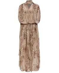 Blumarine - プリント シフォンドレス - Lyst