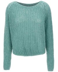 Kaos - Sequin-Embellished Openwork Knit - Lyst