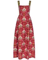 Emporio Sirenuse - Graphic-Print Sleeveless Maxi Dress - Lyst