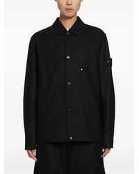 Stone Island - Logo-Patch Button-Up Shirt - Lyst