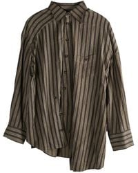Ziggy Chen - Striped Button-Up Shirt - Lyst