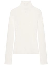 Courreges - Logo-Embroidered Turtleneck Top - Lyst