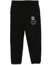 HUGO - Logo And Slogans Print Track Pants - Lyst