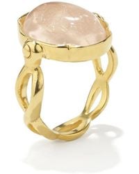 Goossens - 24Kt Vergoldeter Cabochons Ring Mit Kristallen - Lyst