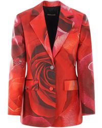 Roberto Cavalli - Garden Rose-Print Blazer - Lyst