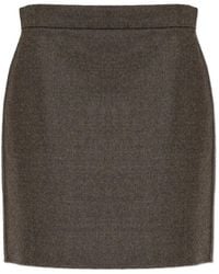 Max Mara - Short Felted Wool Skirt - Lyst
