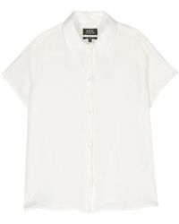A.P.C. - Hemd Aus Leinen - Lyst