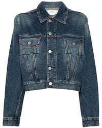 Victoria Beckham - クロップド デニムジャケット - Lyst