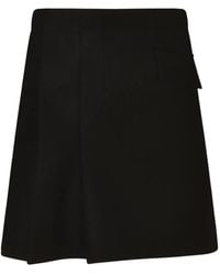Sacai - Panelled Asymmetric Skirt - Lyst