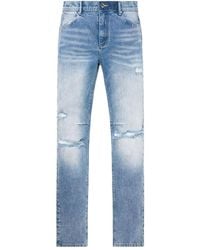 RTA - Bryant Cross-Print Skinny Jeans - Lyst