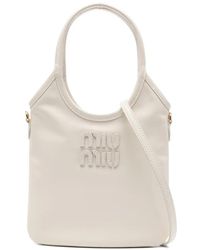 Miu Miu - Ivy Leather Tote Bag - Lyst