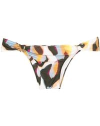 Lenny Niemeyer - Slip Bikini Con Stampa Astratta - Lyst