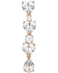 Self-Portrait - Heart Crystal Tiered Earrings - Lyst