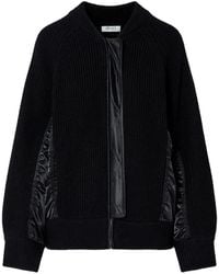 Liu Jo - Knit Bomber With Nylon Inserts - Lyst