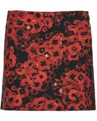 Roberto Cavalli - Floral-Print Zip-Fastening Mini Skirt - Lyst