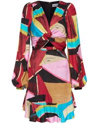 Rebecca Vallance - Mini-jurk Met Abstracte Print - Lyst