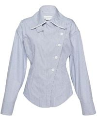 Stella McCartney - Striped Asymmetric-Fastening Utility Fitted Jacket - Lyst