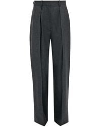 Victoria Beckham - Pleated Straight-Leg Trousers - Lyst