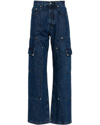 Palm Angels - Frame straight-leg cargo jeans - Lyst