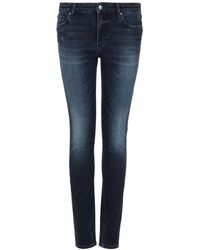 ARMANI EXCHANGE - Jeans Skinny Con Applicazione - Lyst