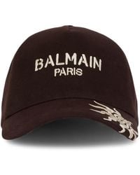 Balmain - Cappello Da Baseball Con Logo - Lyst