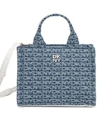 DKNY - Logo-Pattern Tote Bag - Lyst