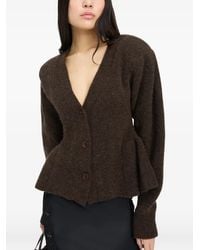 ROTATE BIRGER CHRISTENSEN - Knit Peplum Cardigan - Lyst