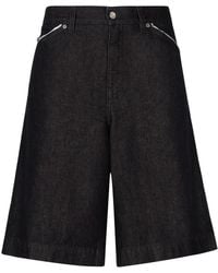 Dolce & Gabbana - Logo-Plaque Denim Bermuda Shorts - Lyst