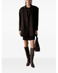 ARMANI EXCHANGE - Caban Logo-Embroidered Single-Breasted Coat - Lyst