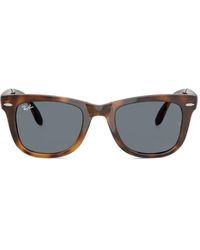 Ray-Ban - Folding Wayfarer Sonnenbrille Mit Eckigem Gestell - Lyst