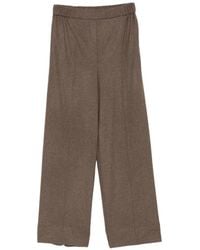 Emme - Pressed-Crease Wide-Leg Trousers - Lyst