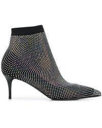 Le Silla - Gilda Crystal-Embellished Boot Pumps - Lyst
