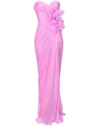 IRIS SERBAN - Sisi Floral Strapless Maxi Dress - Lyst